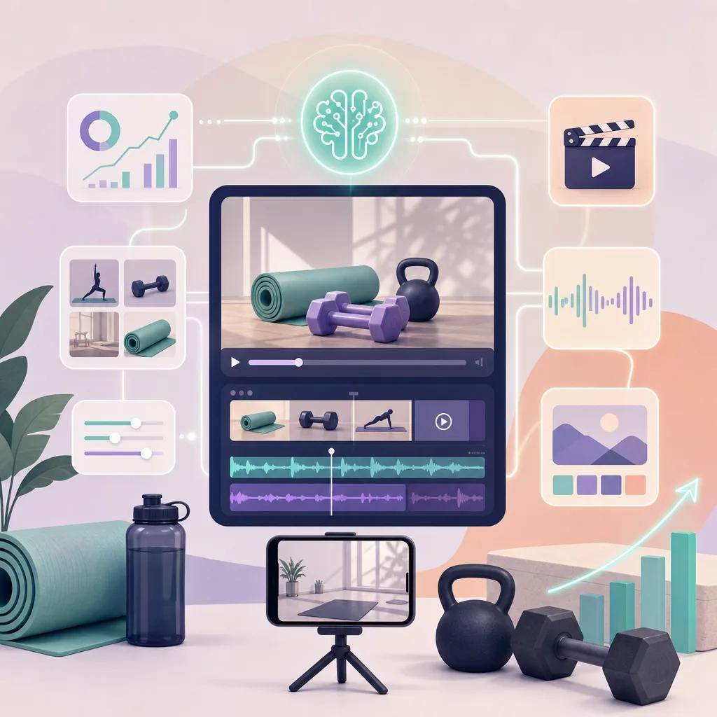 Illustration related to ai-driven solutions for fitness influencer videos