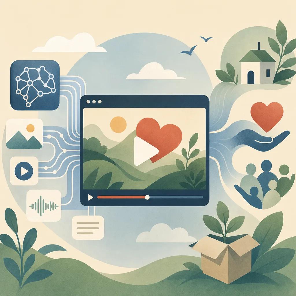 Illustration related to ai video content for non-profits
