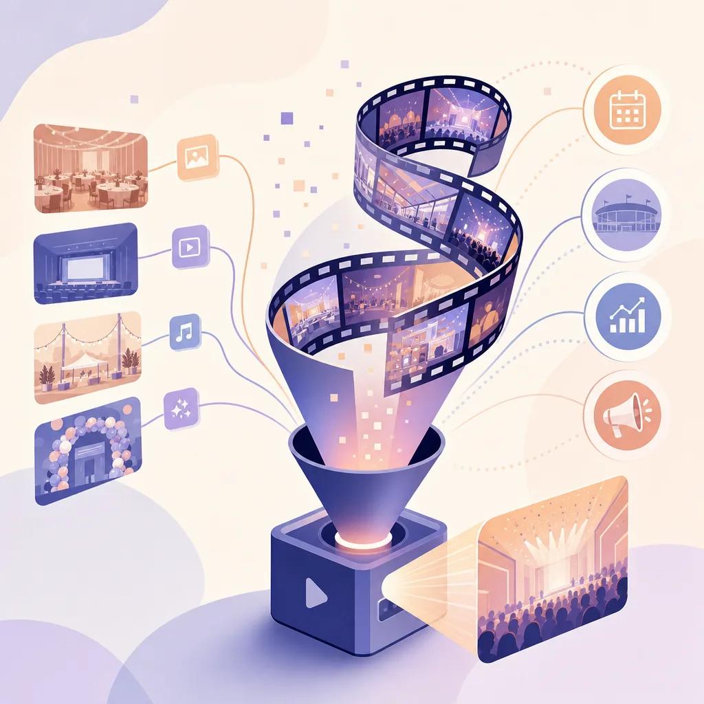 Illustration related to ai video generation for event marketing