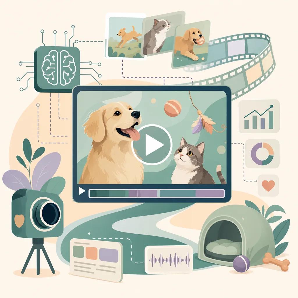 Illustration related to ai video marketing for pet brands