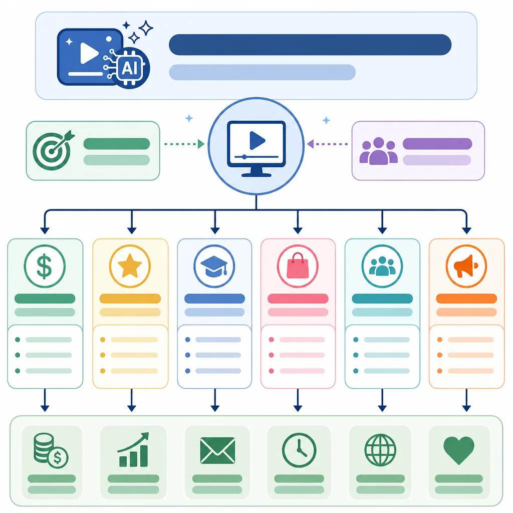 Diagram explaining ai video monetization strategies for teachers