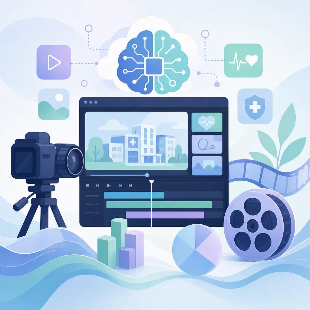 Illustration related to ai video production for healthcare marketing