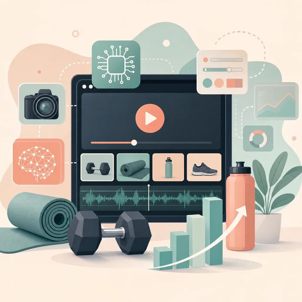 Illustration related to ai video solutions for fitness influencers