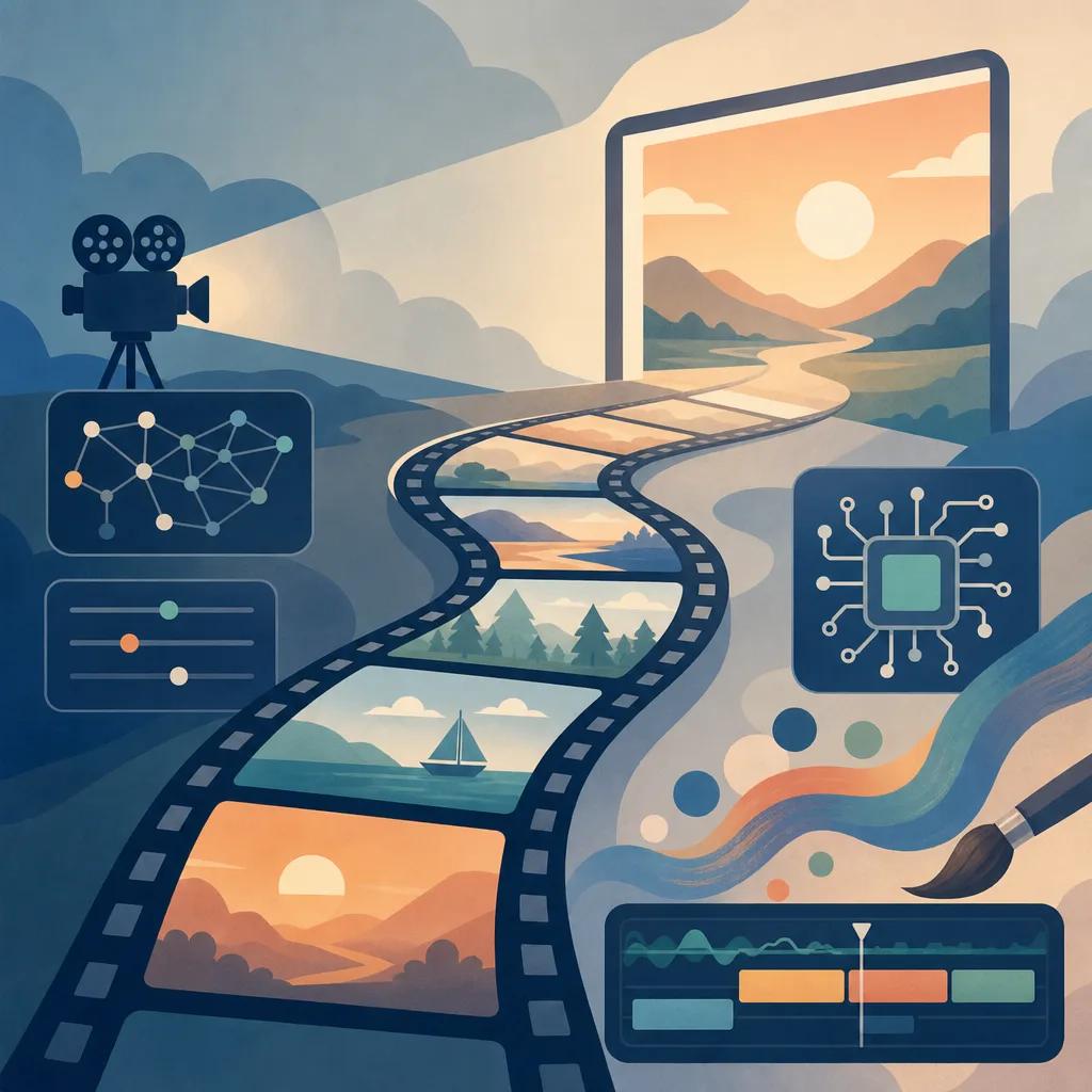 Illustration related to ai video techniques for effective storytelling