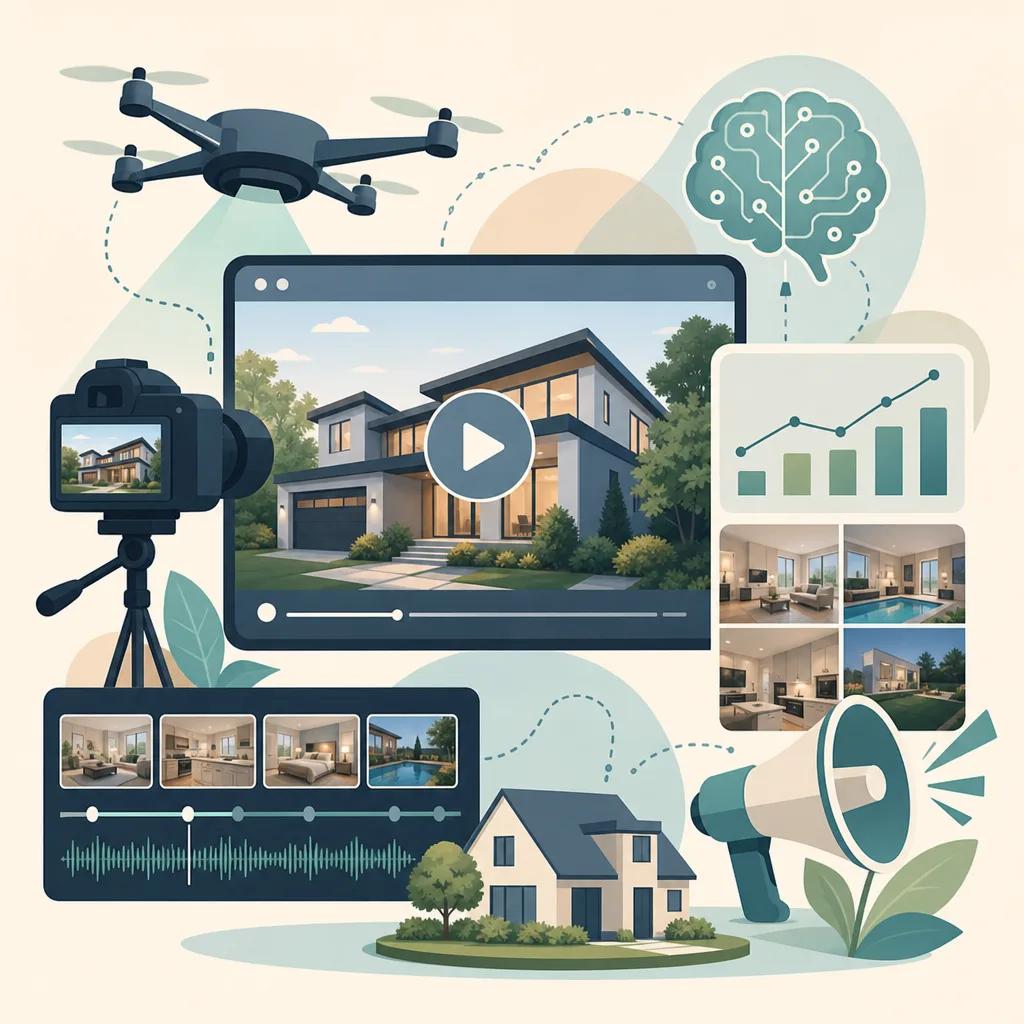 Illustration related to ai video tips for real estate marketing