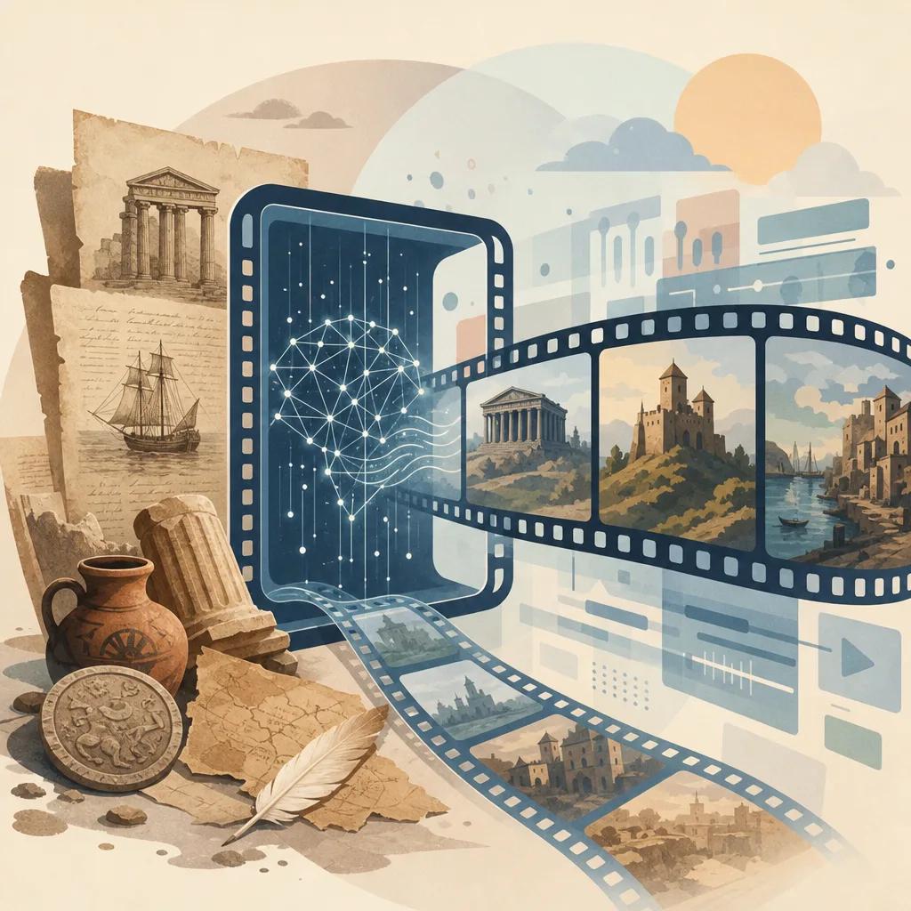 Illustration related to ai video tools for historical storytelling