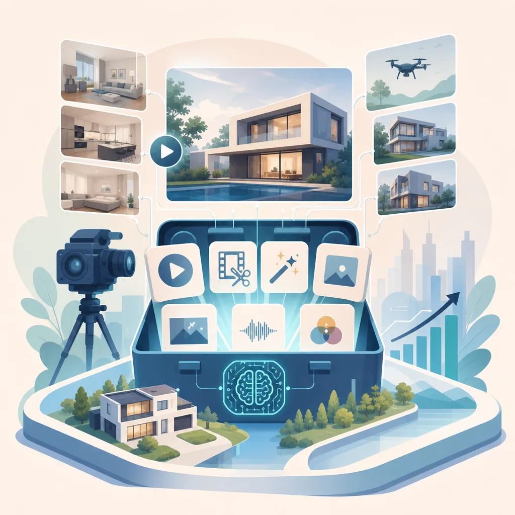 Illustration related to best ai tools for real estate video marketing