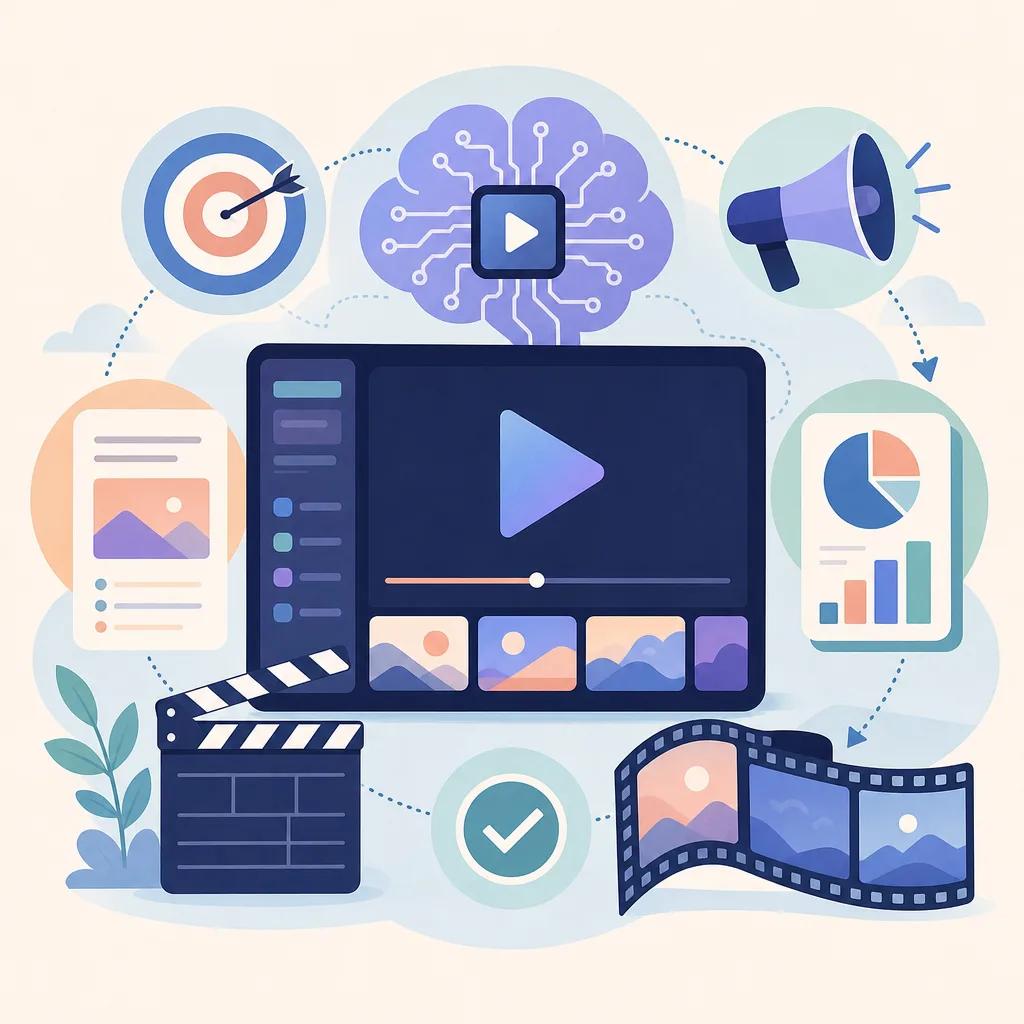 Illustration related to best practices for ai video marketing