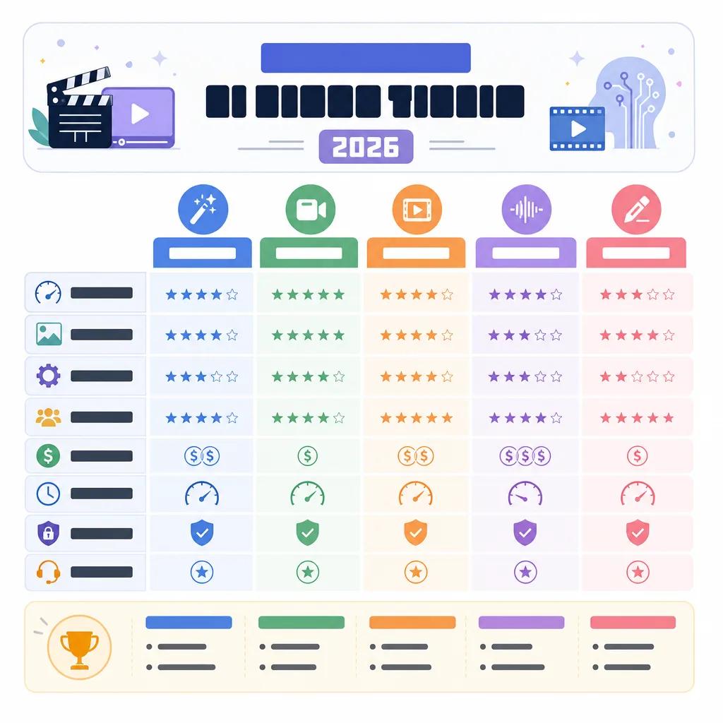 Diagram explaining comparison of ai video creation tools in 2026