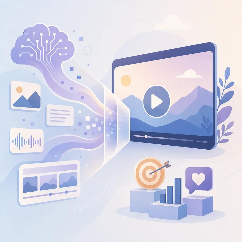 Illustration related to creating engaging b2b videos with ai