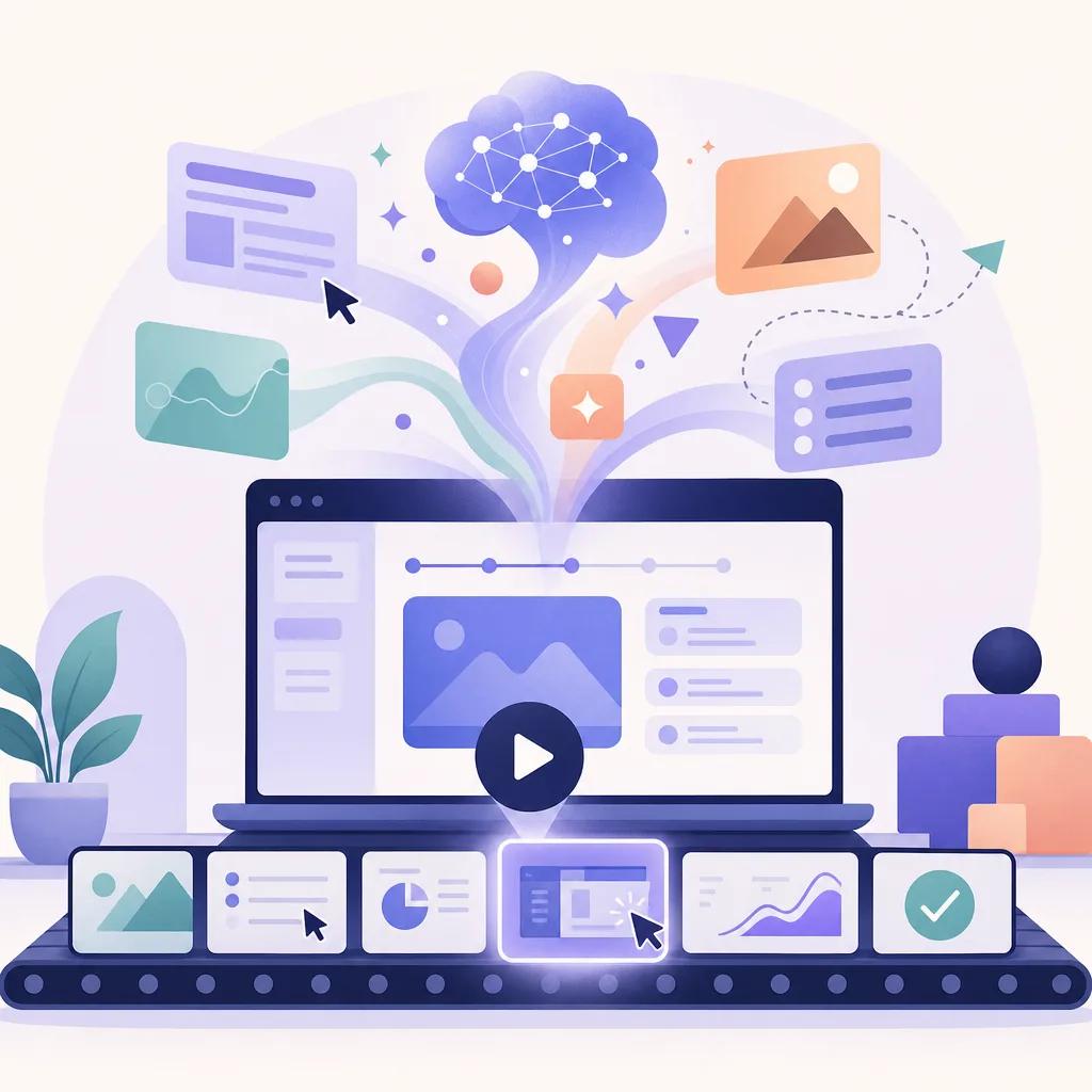 Illustration related to creating engaging product demos with ai