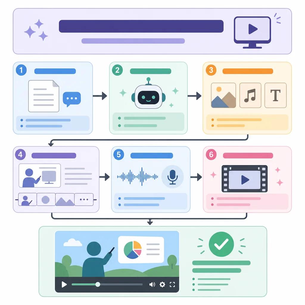 Diagram explaining creating explainer videos with ai