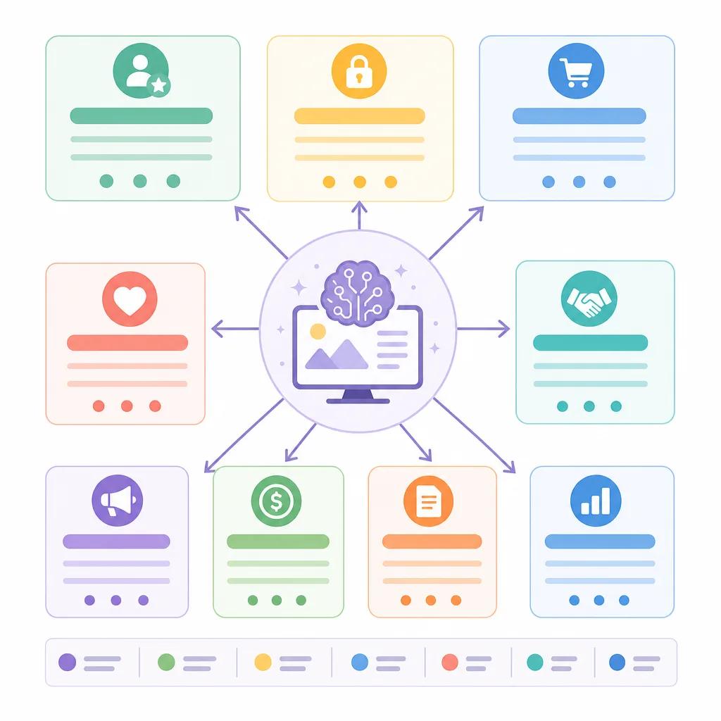 Diagram explaining monetization tactics for ai-generated content
