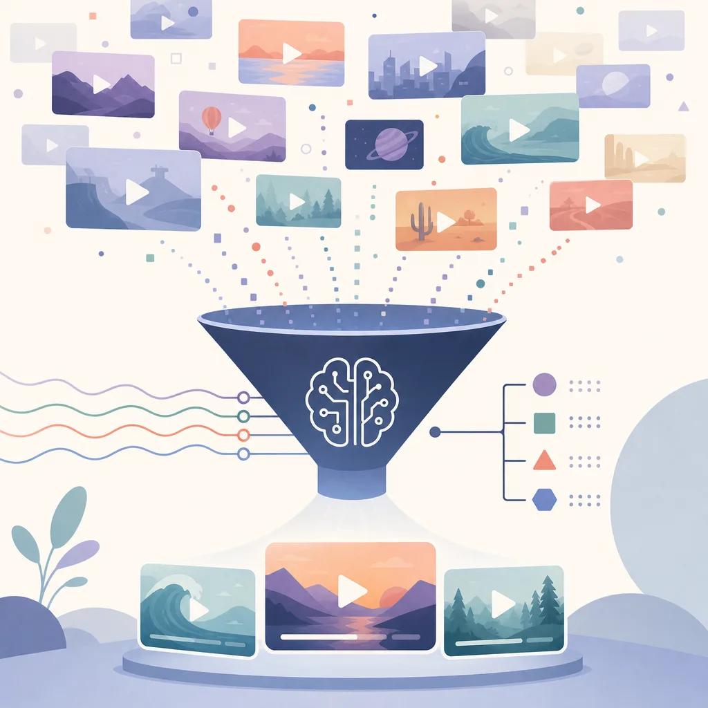 Illustration related to using ai for video content curation
