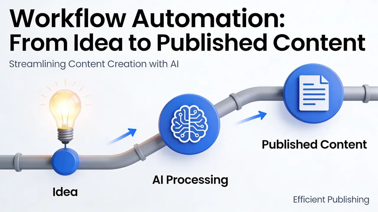 End-to-end AI content creation workflow diagram