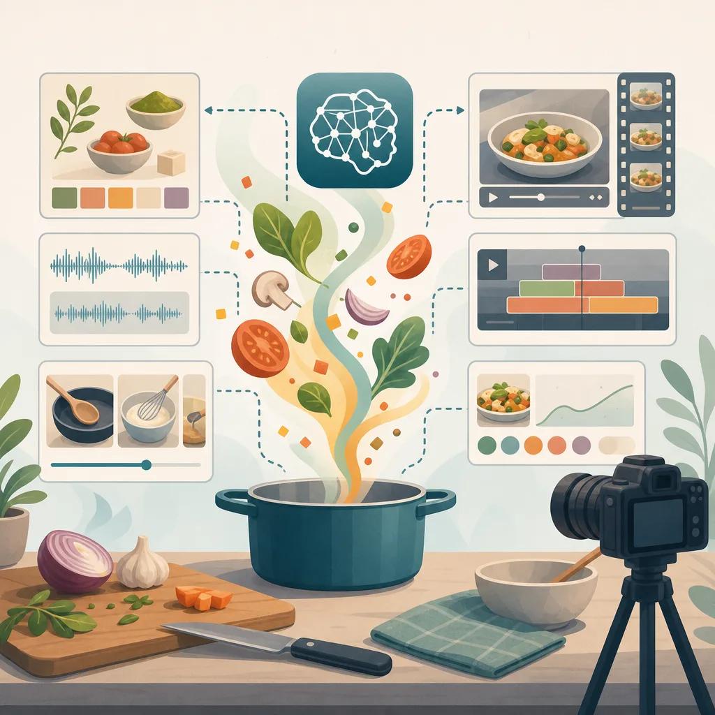 Illustration related to ai tools for cooking videos