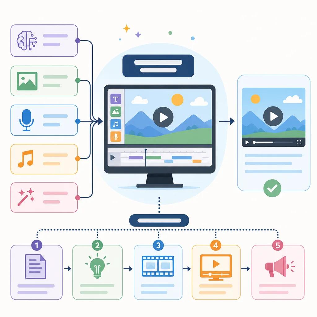Diagram explaining ai tools for creating animated explainers