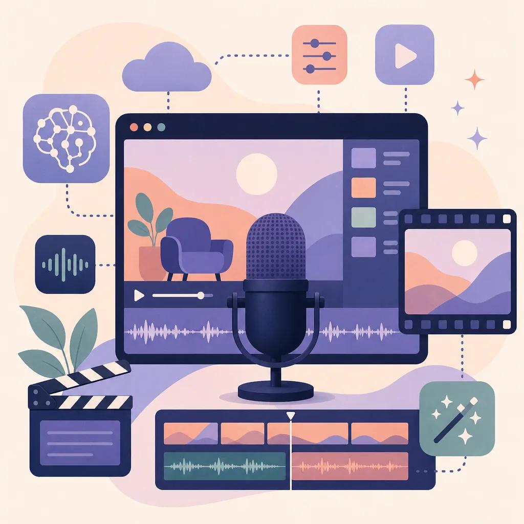 Illustration related to ai tools for creating podcasts with video