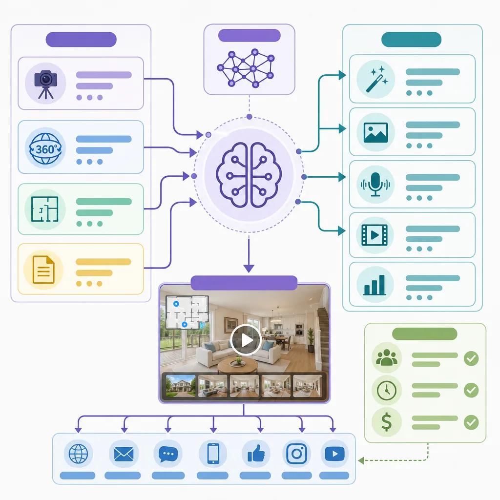 Diagram explaining ai tools for real estate video tours