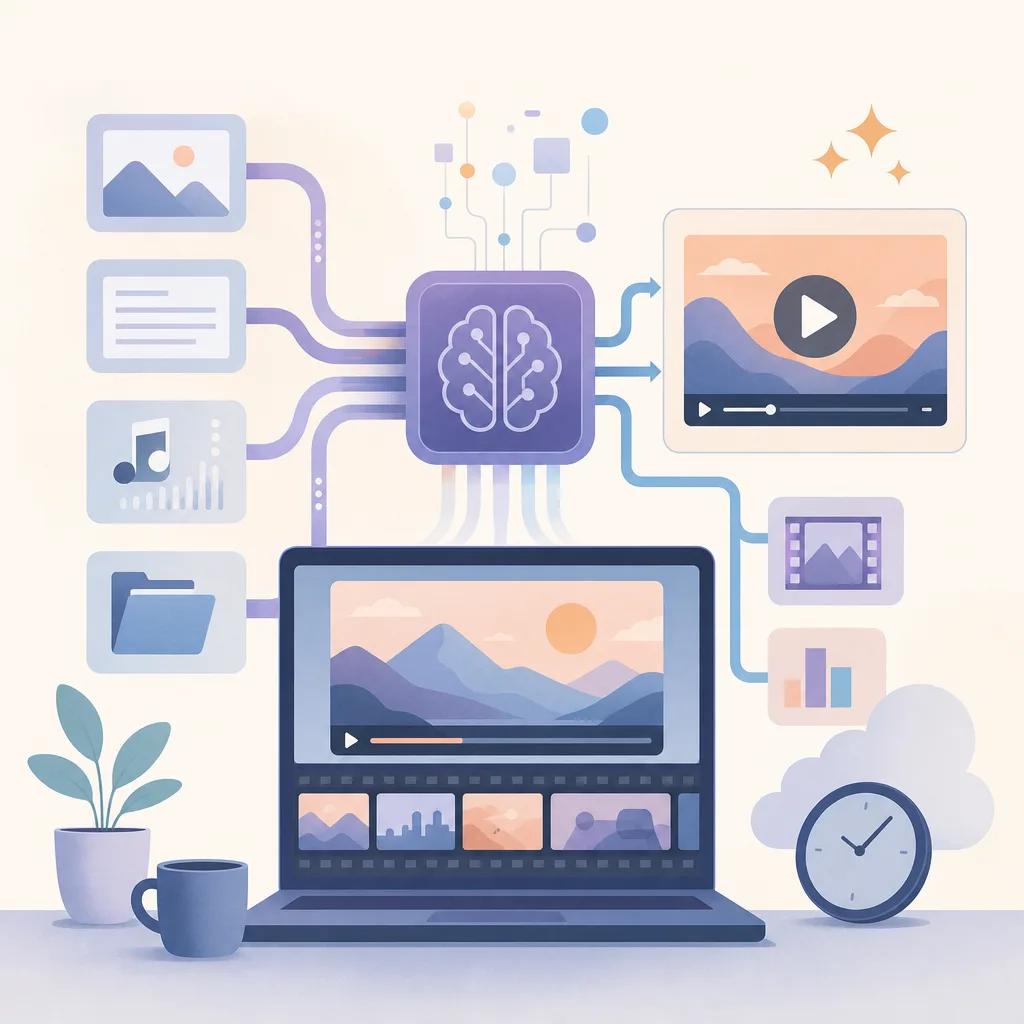 Illustration related to ai video automation for content creators
