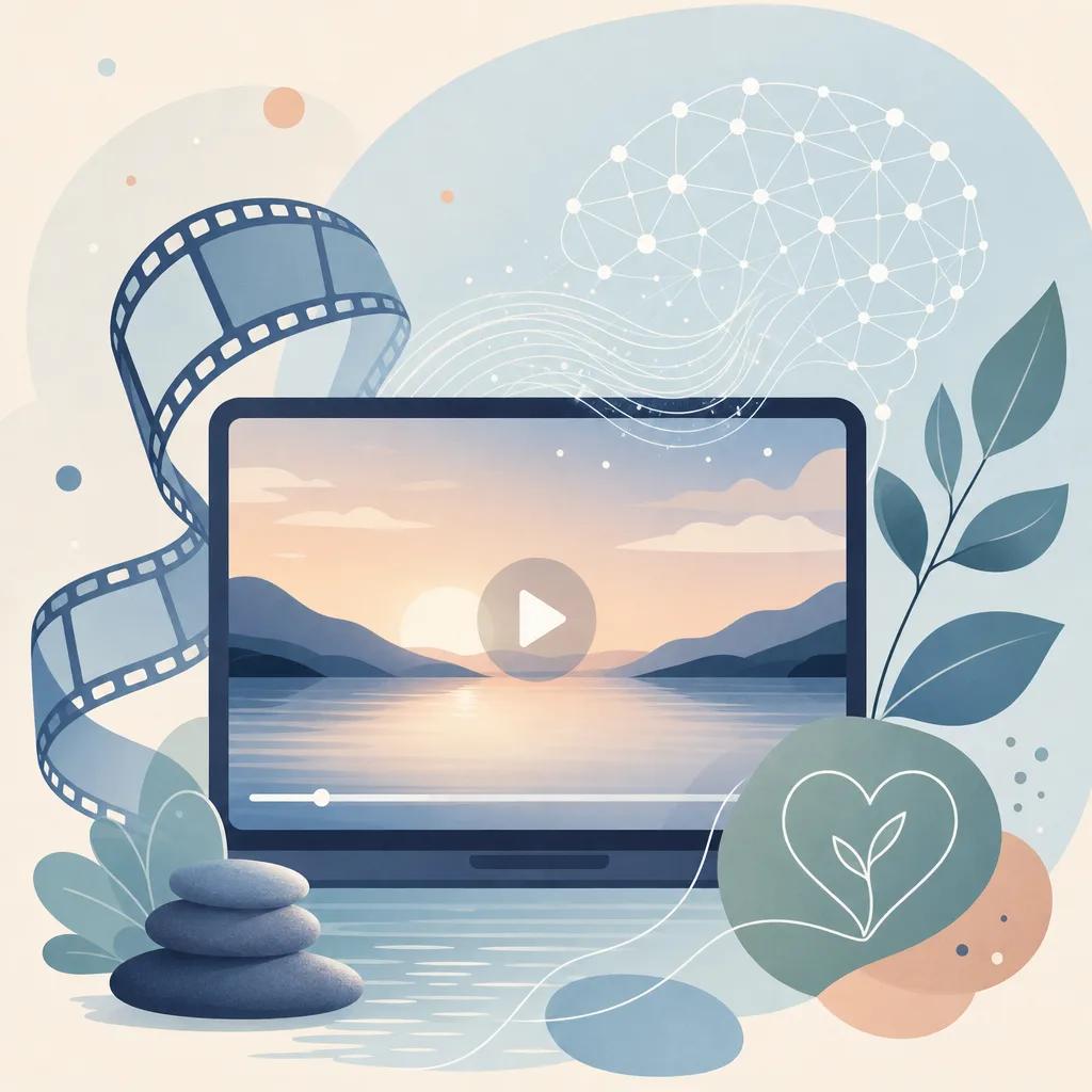 Illustration related to ai video content for mental health