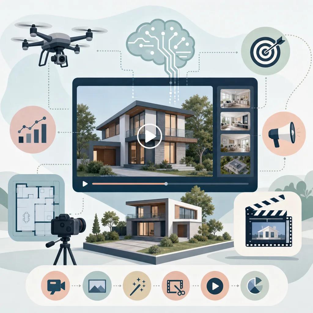 Illustration related to AI video content strategies for real estate
