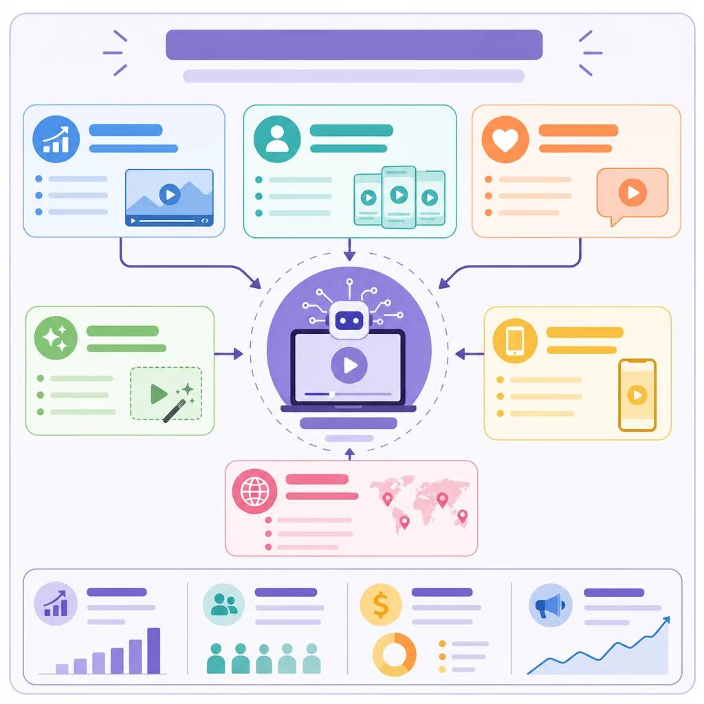 Diagram explaining ai video content trends in marketing