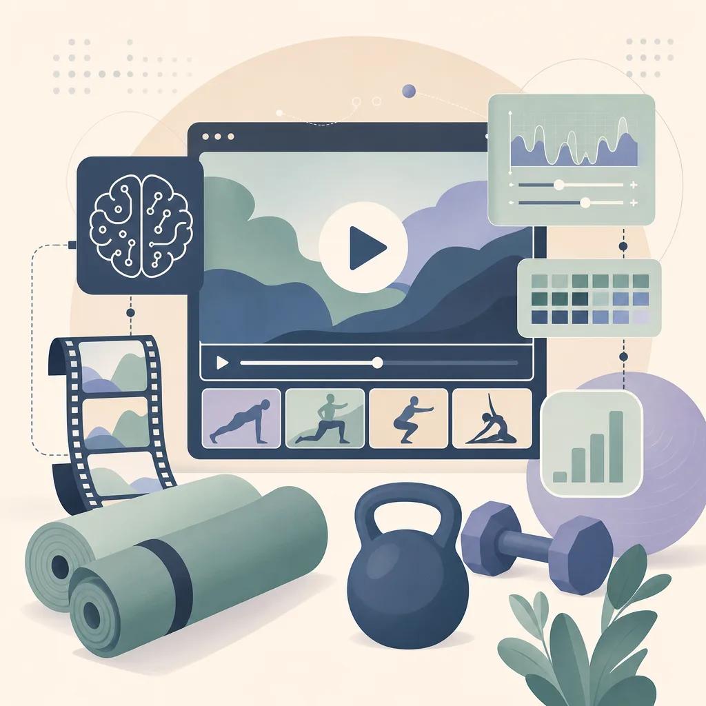 Illustration related to ai video creation for fitness