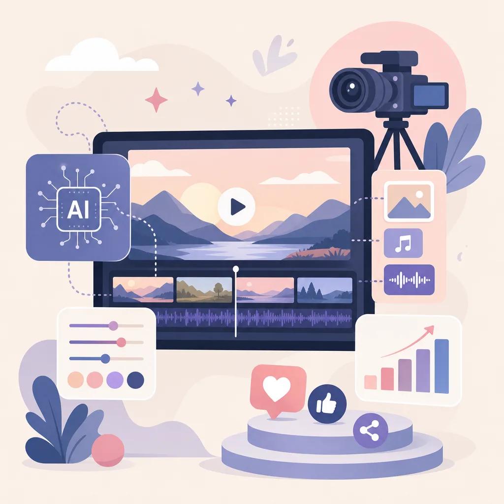 Illustration related to ai video creation for influencers