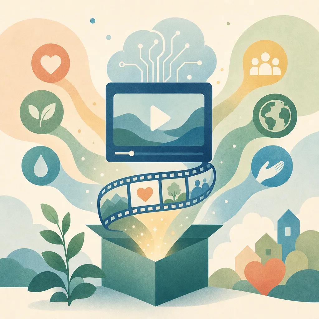 Illustration related to ai video creation for nonprofit marketing