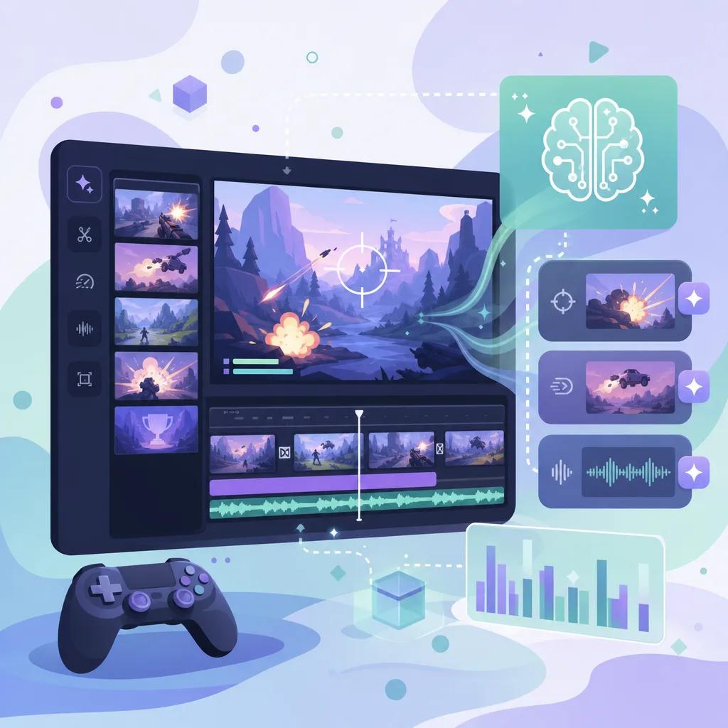 Illustration related to ai video editing tools for gamers