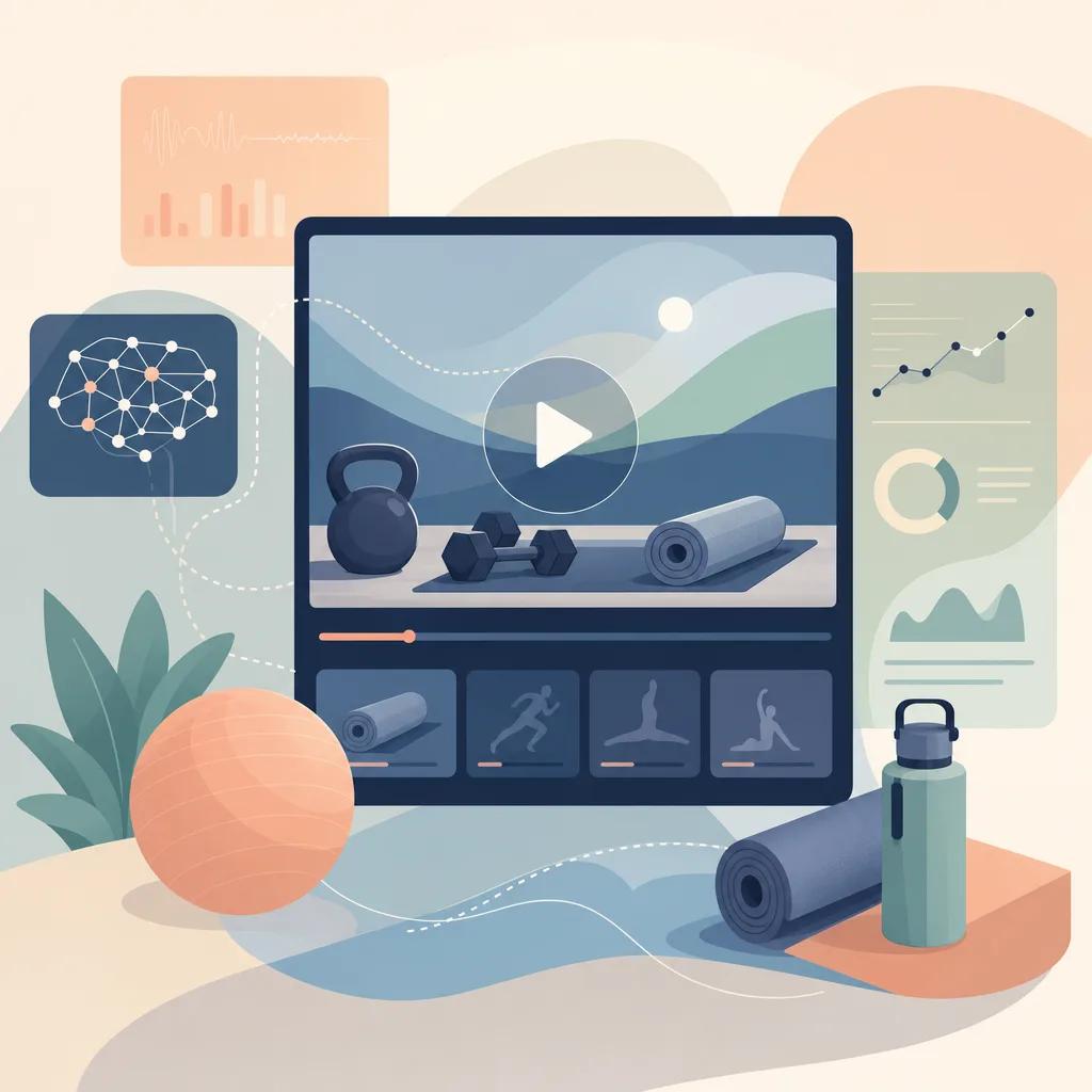 Illustration related to ai video for fitness brand marketing
