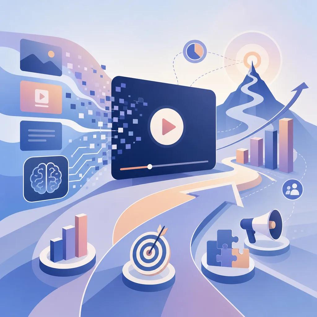Illustration related to ai video marketing strategies for 2026