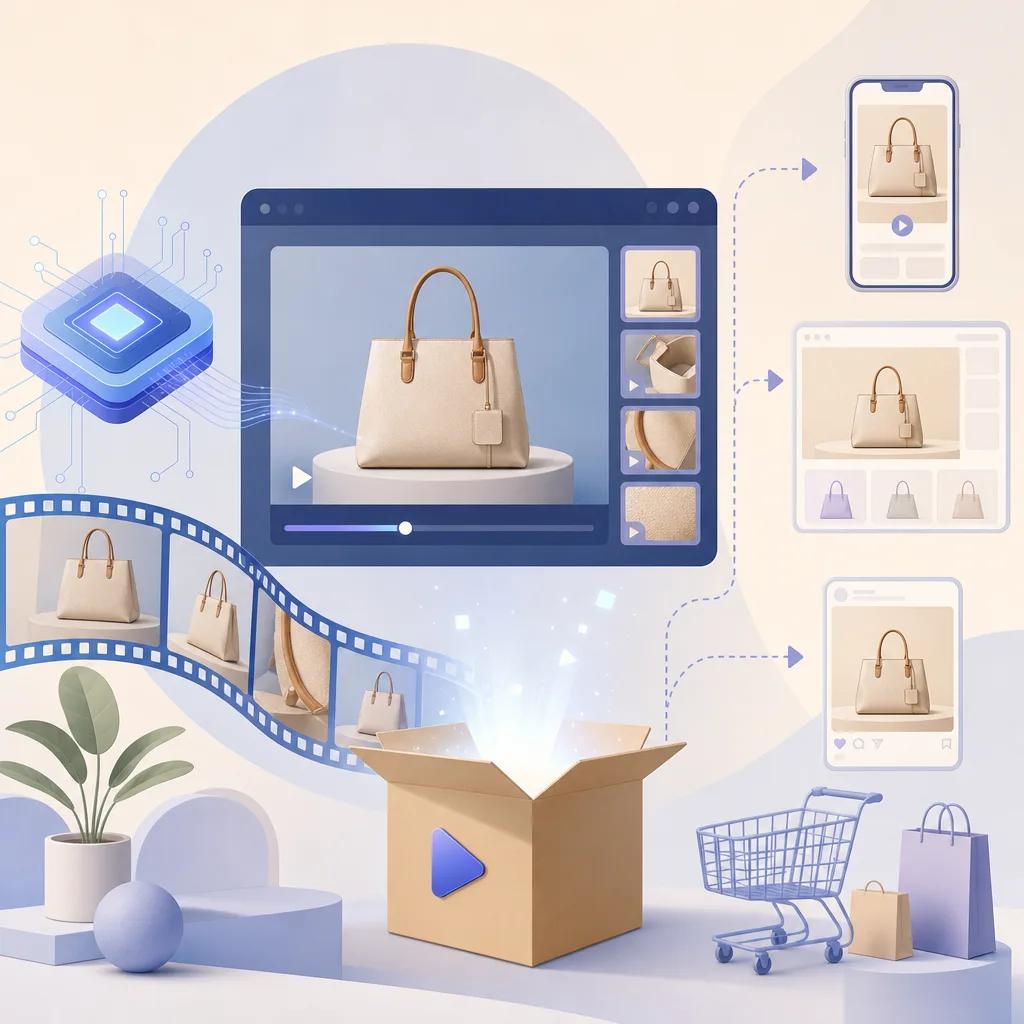 Illustration related to ai video solutions for e-commerce