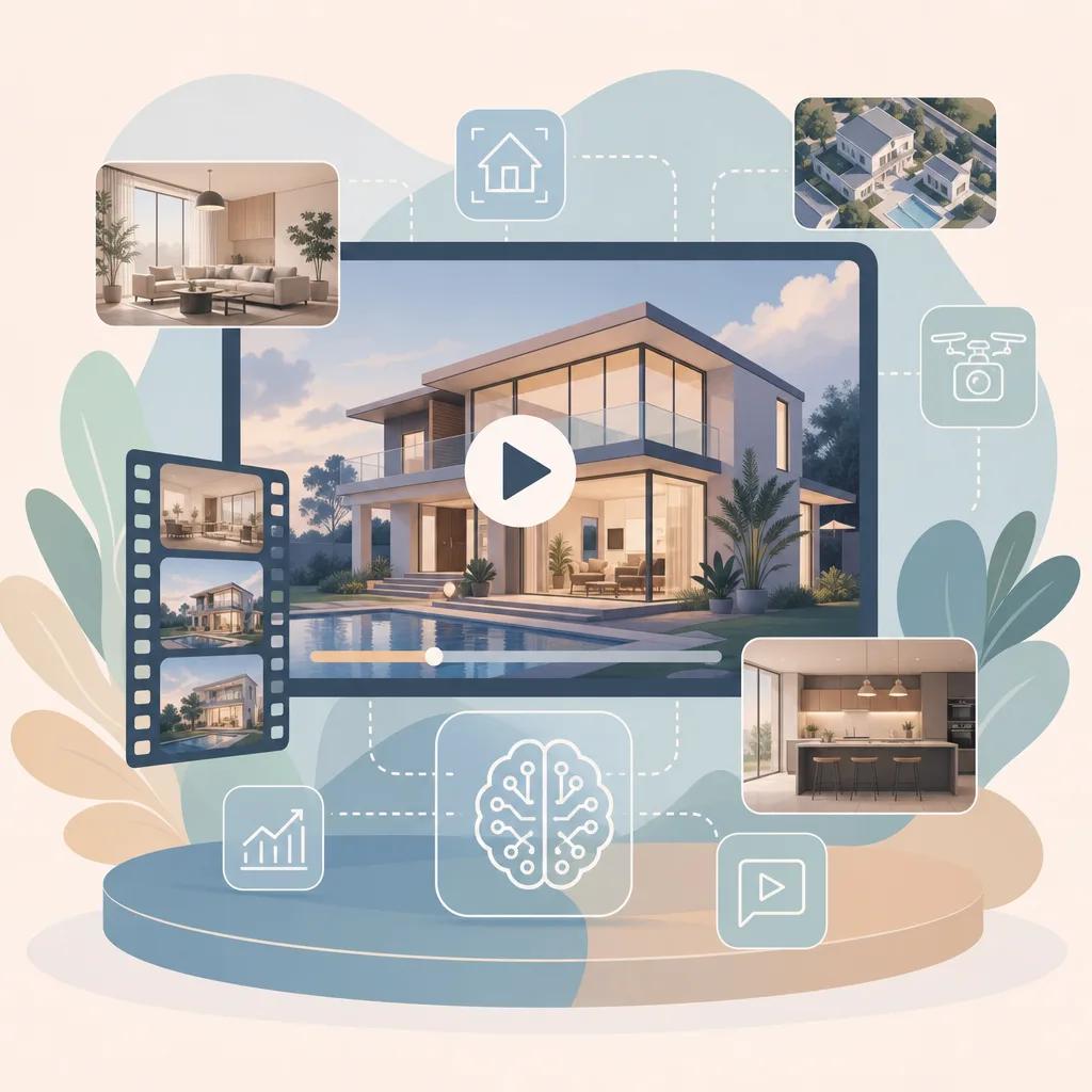 Illustration related to ai video solutions for real estate marketing