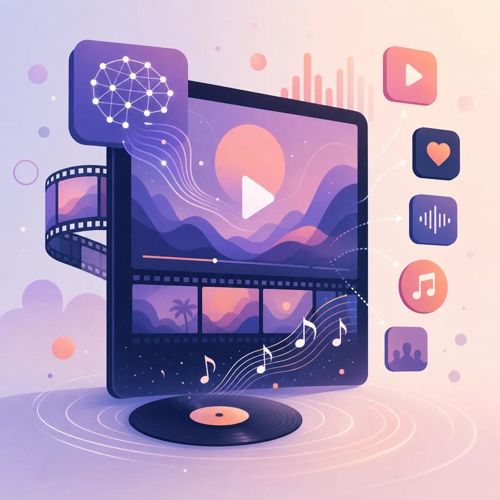 Illustration related to ai video solutions for music marketing