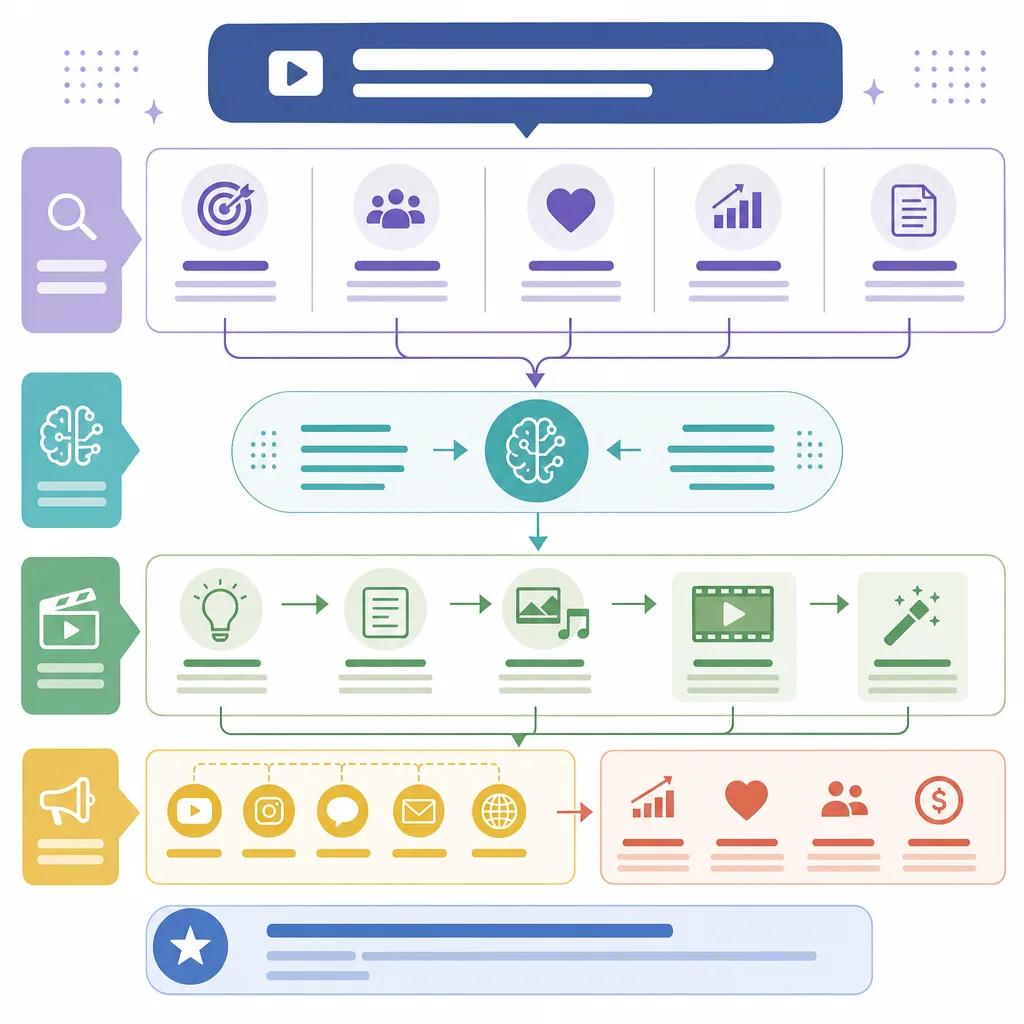 Diagram explaining ai video strategies for brand storytelling