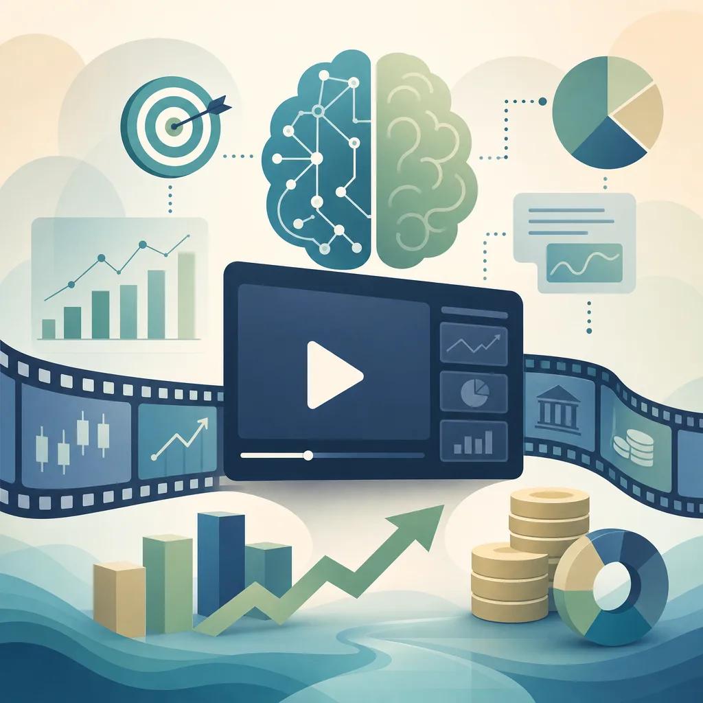 Illustration related to ai video strategies for finance channels