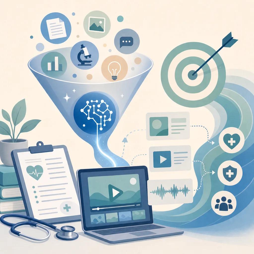 Illustration related to ai video strategies for health professionals