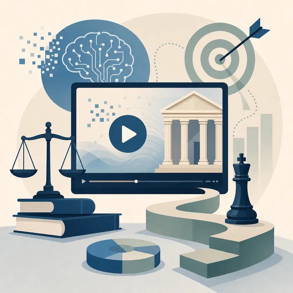 Illustration related to AI video strategies for legal marketing
