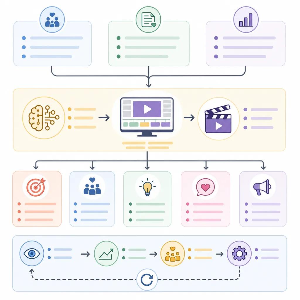 Diagram explaining ai video strategies for parenting content