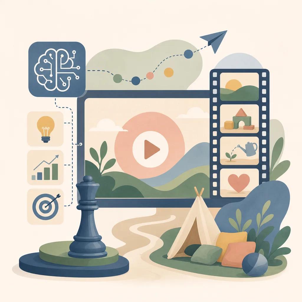 Illustration related to ai video strategies for parenting content