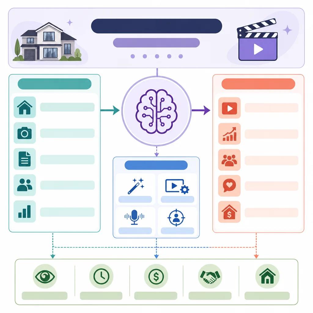 Diagram explaining ai video strategies for real estate marketing