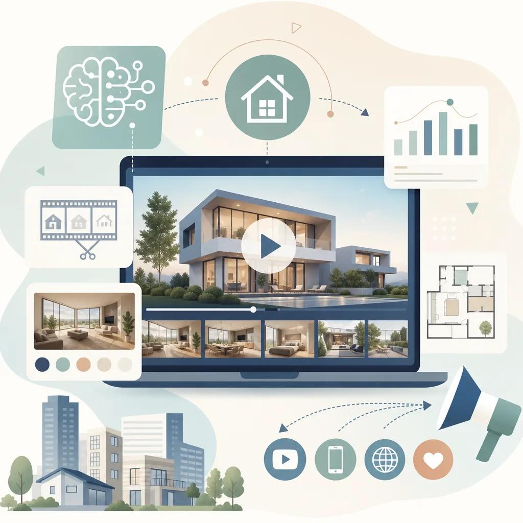 Illustration related to ai video strategies for real estate marketing