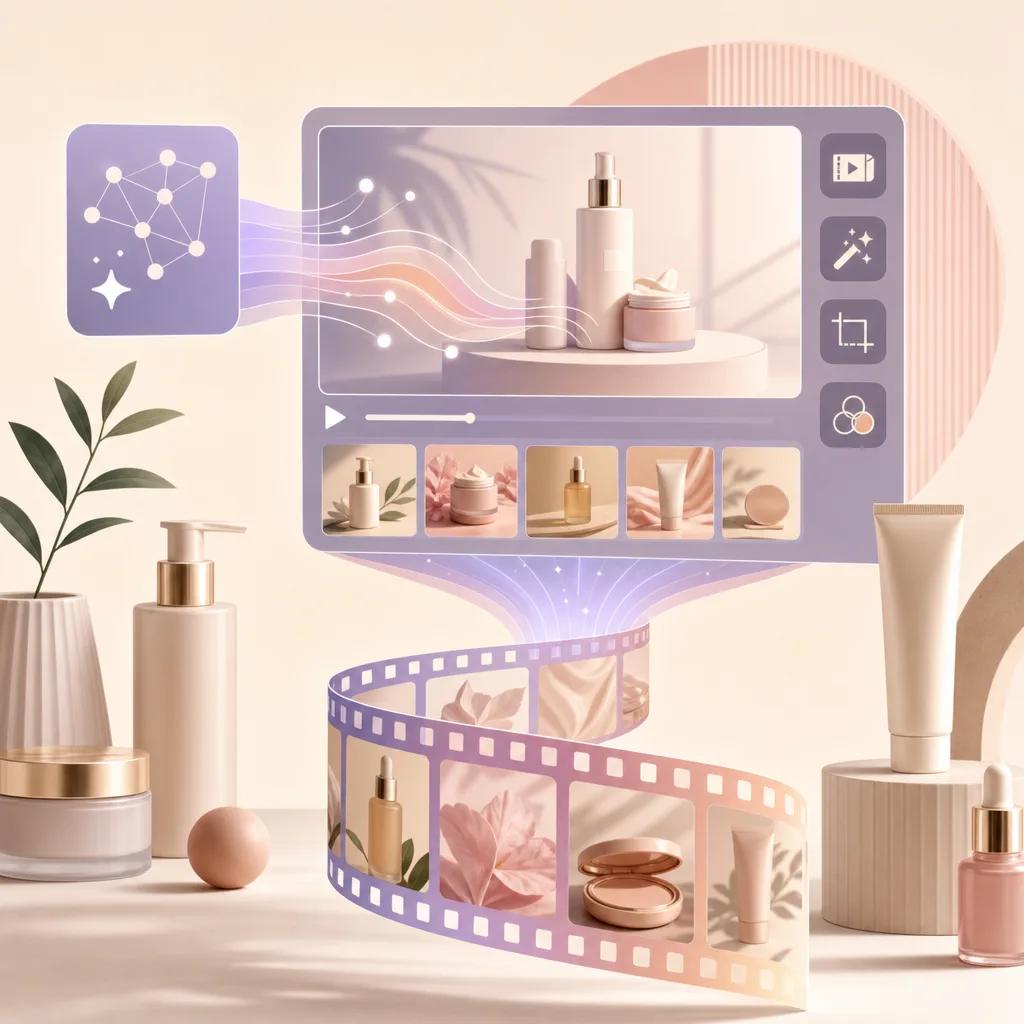 Illustration related to ai video tools for beauty brands