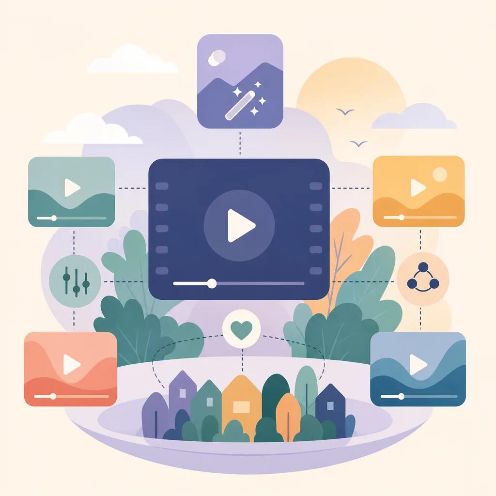 Illustration related to ai video tools for community building