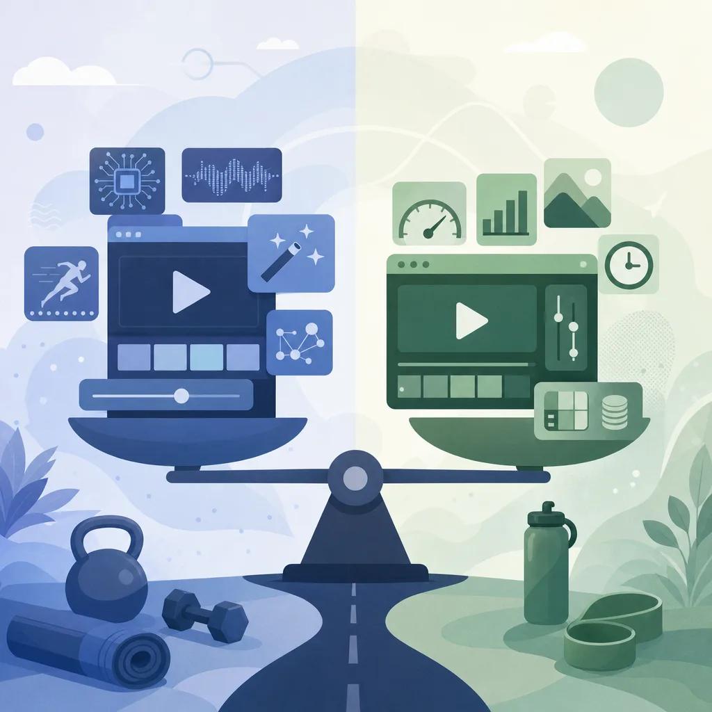 Illustration related to ai video tools comparison for fitness creators