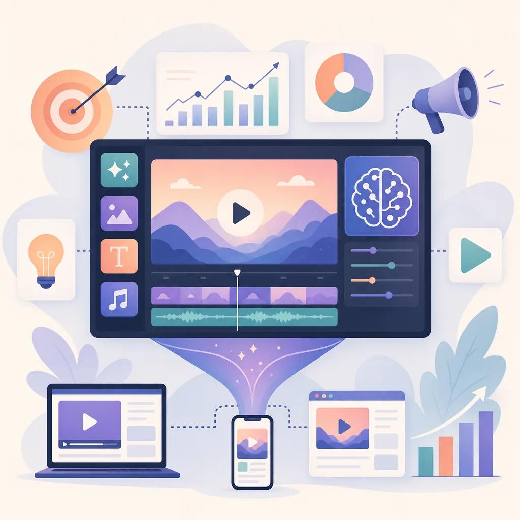 Illustration related to ai video tools for digital marketers