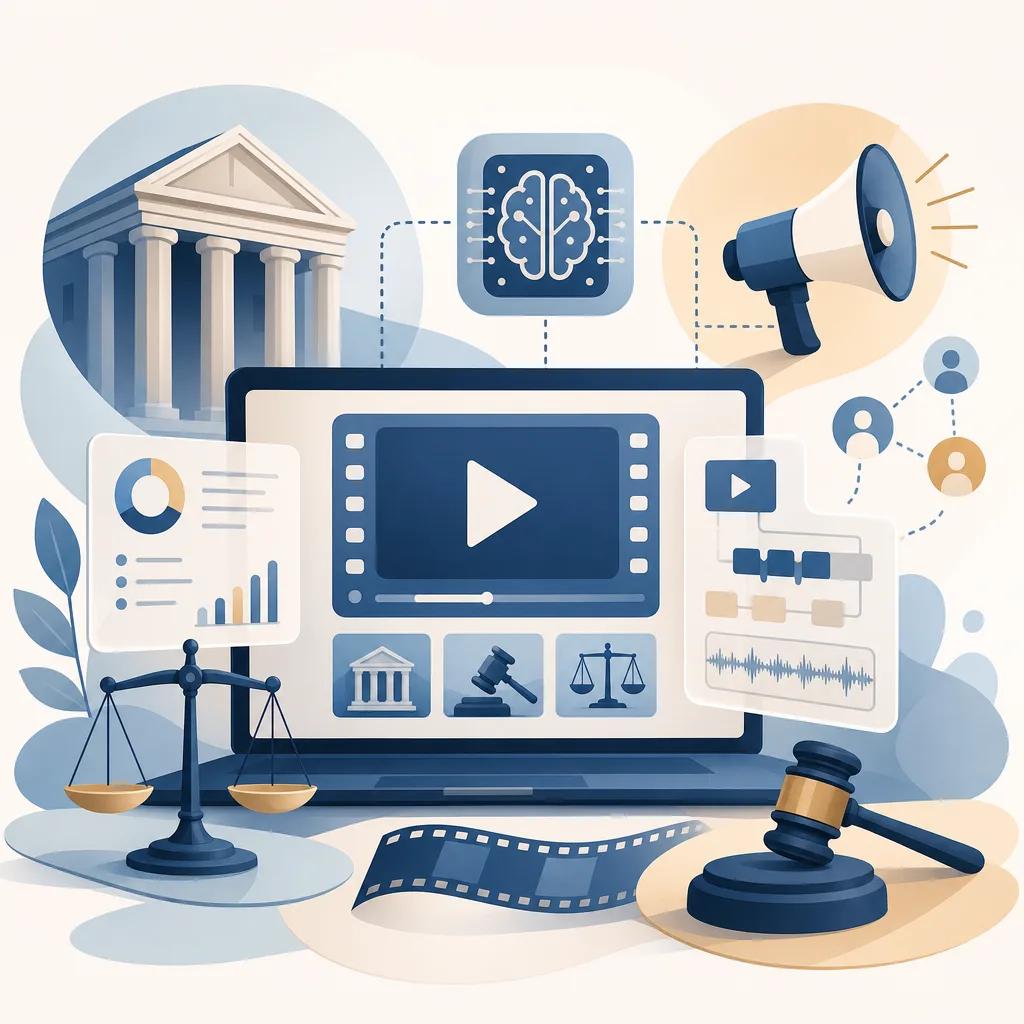 Illustration related to ai video tools for legal marketing