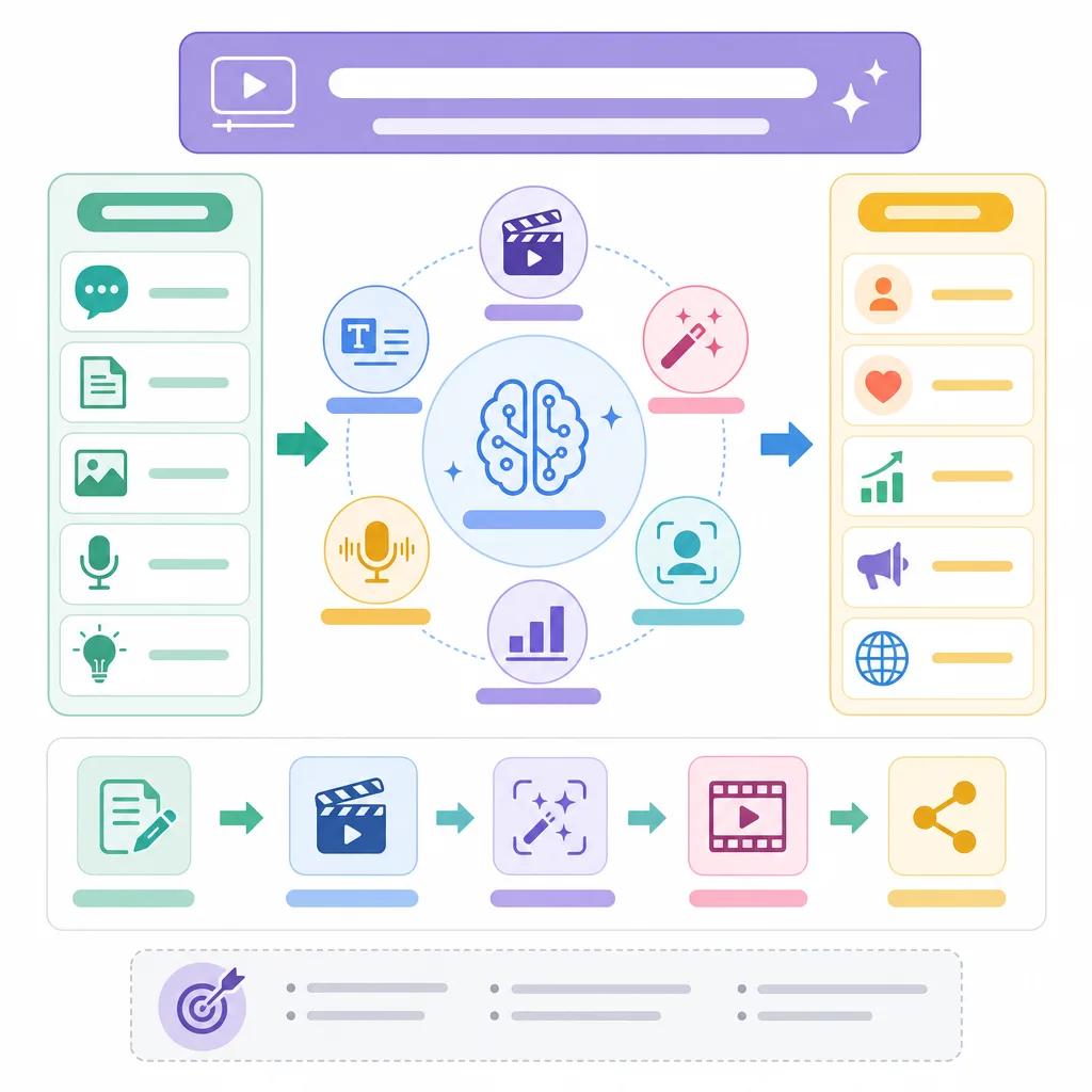 Diagram explaining ai video tools for personal branding